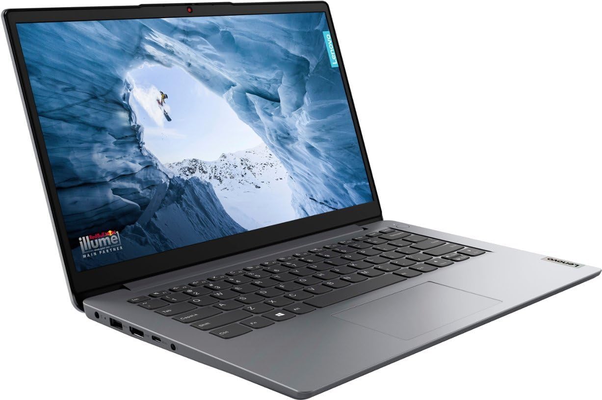 Lenovo IdeaPad 1 14 Laptop, 14.0' HD Display, Intel Celeron N4020, 4GB RAM, 512GB (64GB eMMC+512GBSSD) Storage, Intel UHD Graphics 600, Win 11 in S Mode, Cloud Grey