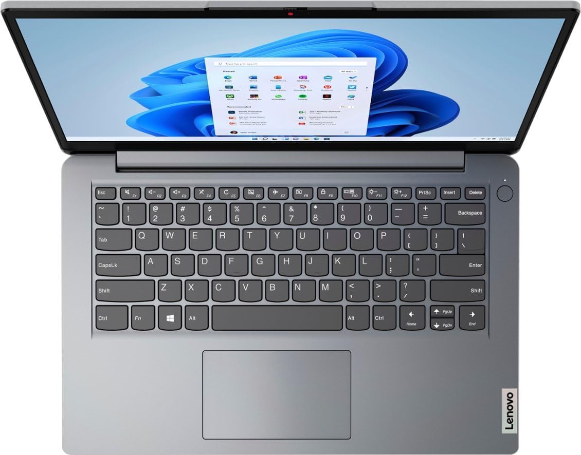 Lenovo IdeaPad 1 14 Laptop, 14.0' HD Display, Intel Celeron N4020, 4GB RAM, 512GB (64GB eMMC+512GBSSD) Storage, Intel UHD Graphics 600, Win 11 in S Mode, Cloud Grey