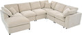 124.8' W Large Modular Sectional Sofa L Shaped Modern Couch with Ottoman, Deep Seat and Wide Chaise for Living Room, Beige