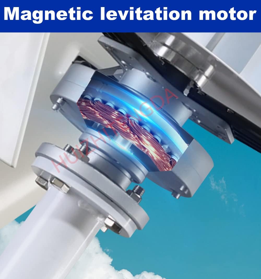 1000W 12V 24V 48V Portable Wind Power Turbine Generator Vertical Wind Turbine with Charge Controller for Outdoor Courtyard Use and Wind Turbine Systems