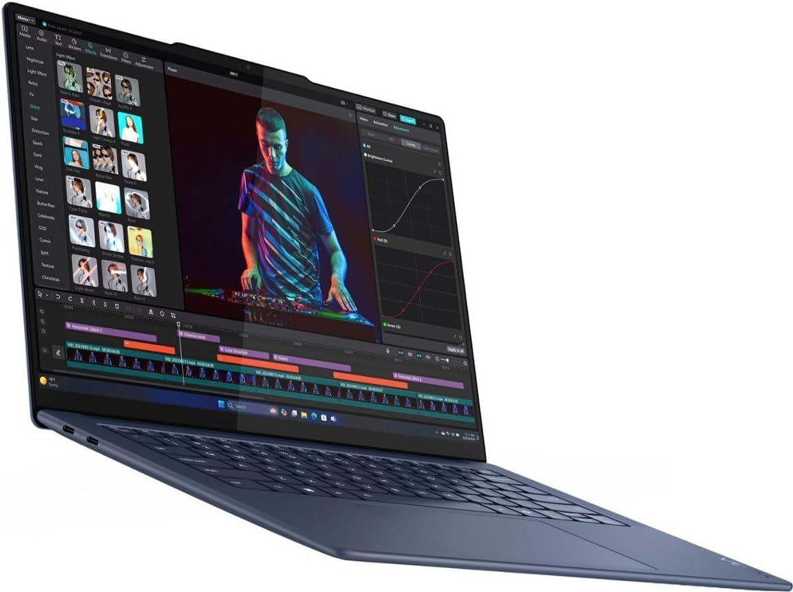 Lenovo Yoga Slim 7X Laptop with Snapdragon X Elite X1E-78-100 Processor, 14.5' 3K Touchscreen OLED 1000 Nits Display, 16GB RAM, 1TB SSD, 1080P FHD IR Hybrid Cam, and Windows 11 Home 64 ARM