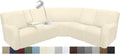 Waterproof Reclining Sectional Couch Covers Washable L Shaped Couch Cover for Sectionals Recliner Sofa Covers Stretch Corner Recliner Slipcovers for Dogs (5 Seater 1 Console Cover, Beige)