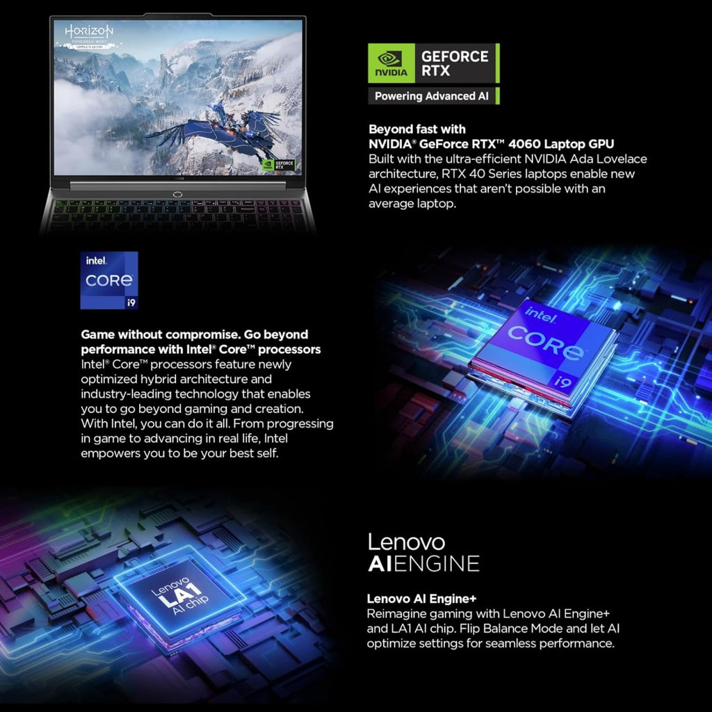 Lenovo Legion 5i Gaming Laptop, NVIDIA RTX 4060, Intel 24-Core i9-14900HX(Up to 5.8 GHz), 16' IPS WQXGA 165Hz, 32 GB DDR5, 2 TB SSD, Bluetooth 5.2, Wi-Fi 6E, Windows 11 Pro