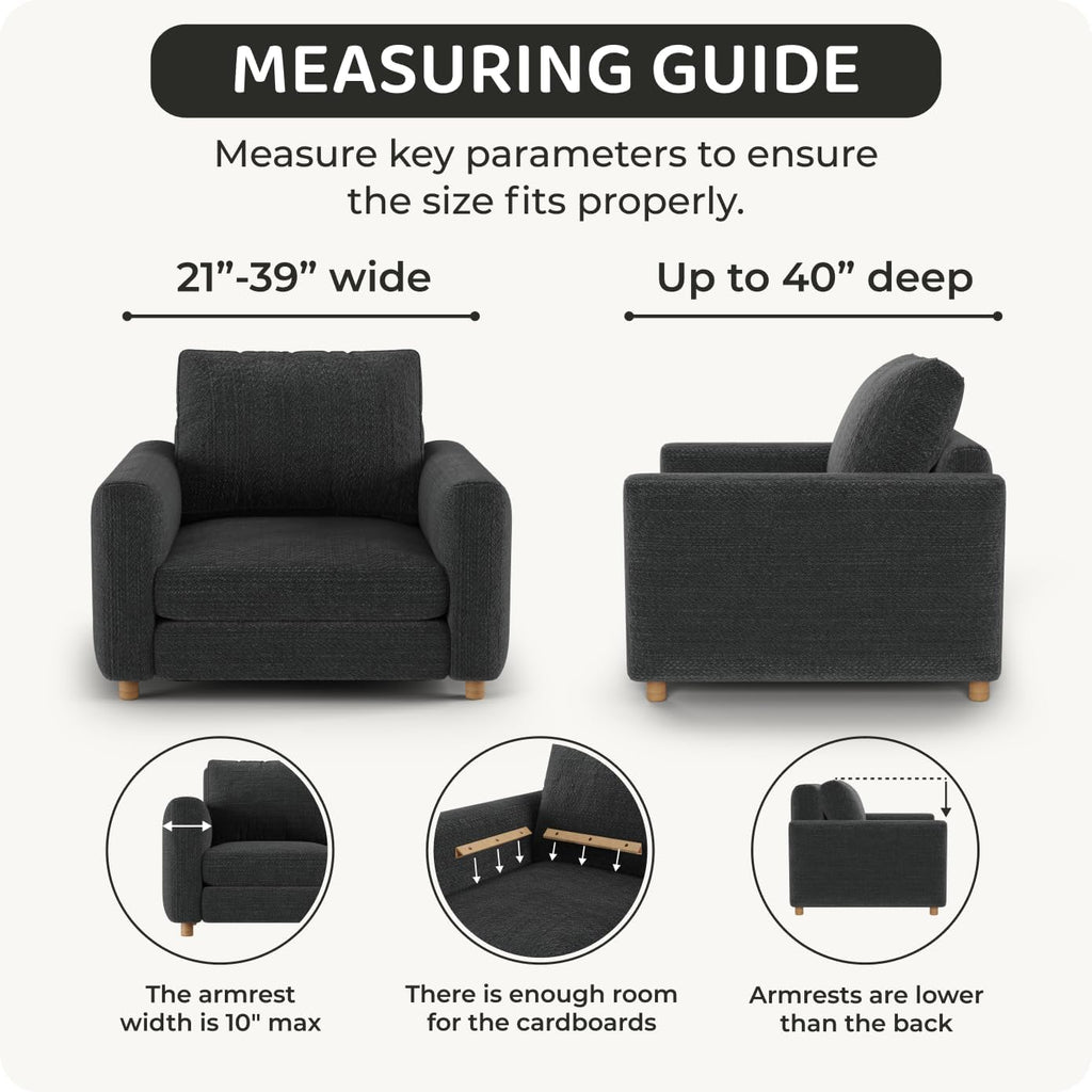 PAULATO BY GA.I.CO. Stretch Sofa Slipcover 1-Piece Elastic Couch Covers for 3-Seater & 4-Seater Sofa Loveseat Armchair Non-Slip Cover Machine Washable Protector – Marsala (21'-39' Wide)