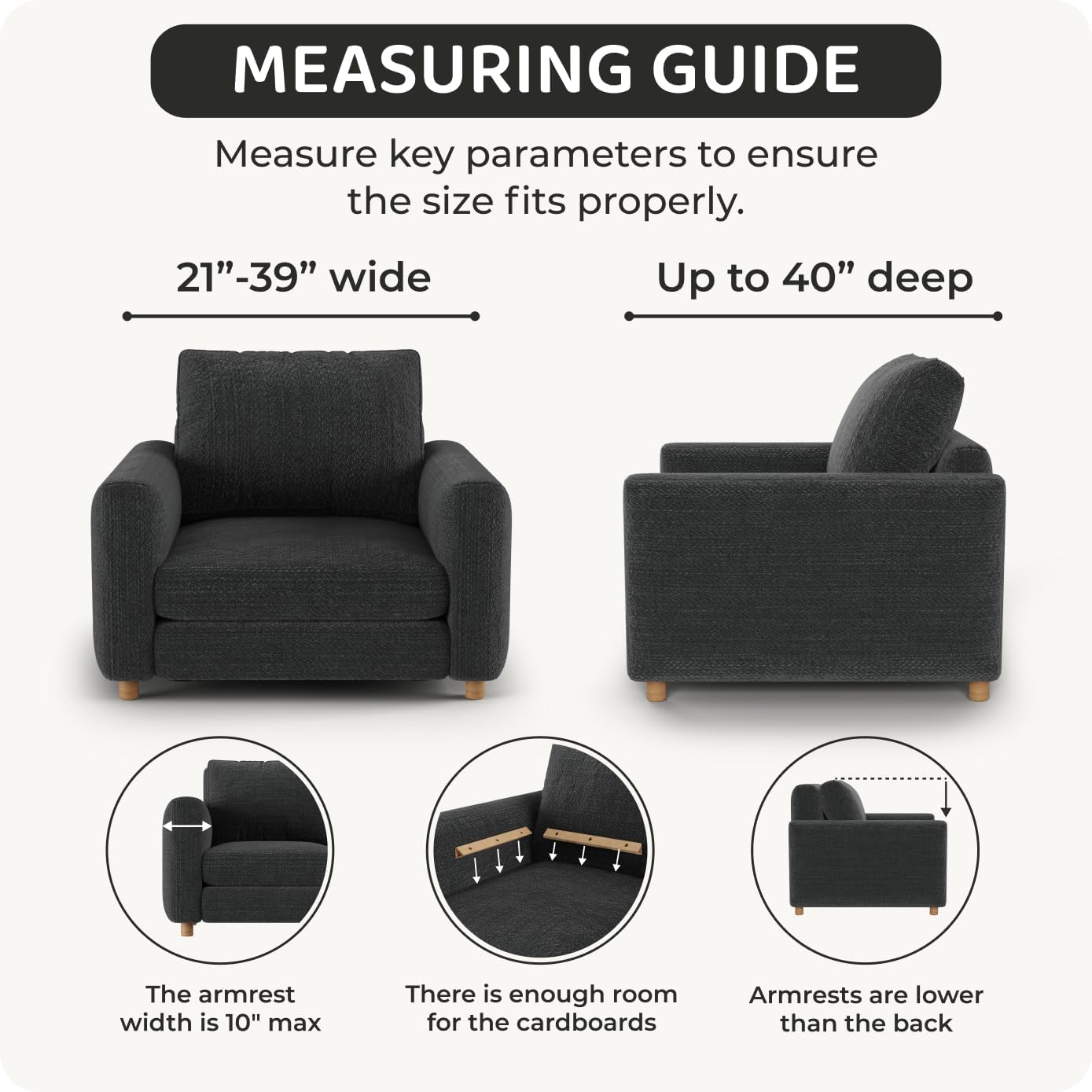 PAULATO BY GA.I.CO. Stretch Sofa Slipcover 1-Piece Elastic Couch Covers for 3-Seater & 4-Seater Sofa Loveseat Armchair Non-Slip Cover Machine Washable Protector – Marsala (21'-39' Wide)