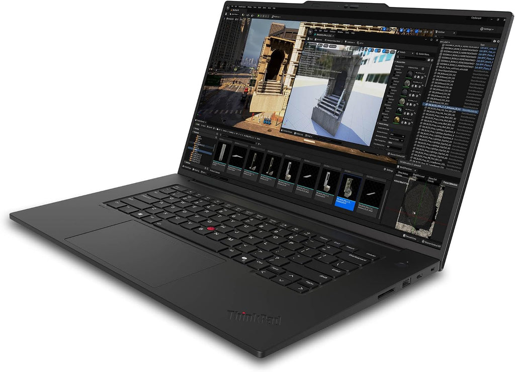 Lenovo ThinkPad P1 Gen 7 AI Laptop, Intel Ultra 9 185H vPro, NVIDIA RTX 3000 Ada, 64GB RAM, 4TB SSD, 16' 4K OLED (3840 x 2400) IPS, Anti-Glare,Touchscreen, 5MP RGB+IR Camera, Wi-Fi 7, Win 11 Pro