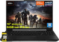 ASUS TUF Gaming A16 Laptop 16' WUXGA 165Hz 100% sRGB AMD 8-core Ryzen 7 7735HS 64GB DDR5 2TB SSD Radeon RX 7700S (>RTX4060) Backlit USB4 AI Noise Cancelation Win11Pro w/ICP Accessory