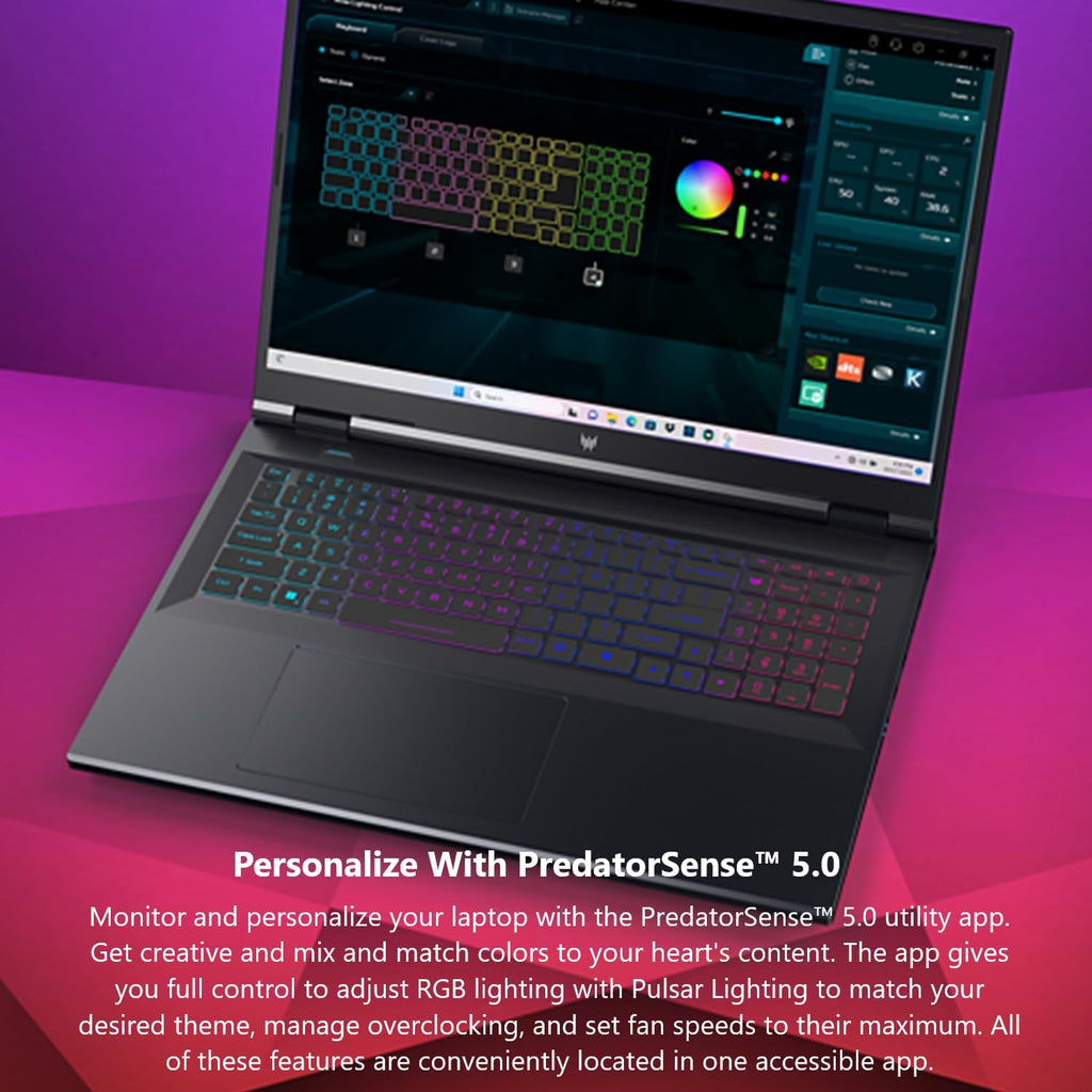 acer Predator Helios Neo 18 Gaming Laptop | Intel Core i7-14700HX | NVIDIA GeForce RTX 4070 | 18' WQXGA 2560 x 1600 165Hz G-SYNC Display | 16GB DDR5 | 1TB Gen 4 SSD | Killer Wi-Fi 6E | PHN18-71-77JT