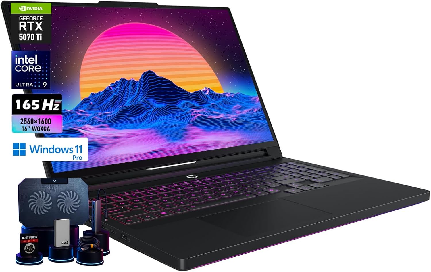 Lenovo Legion Pro 5i Gen 10 Gaming Laptop, Core Ultra 9 275HX Processor, 16' WQXGA (2560 x 1600) 165Hz, RTX 5070 Ti GPU 12GB GDDR7, 24zone RGB Backlit, Wi-Fi 7, Win 11pro (32GB DDR5 RAM | 1TB SSD)