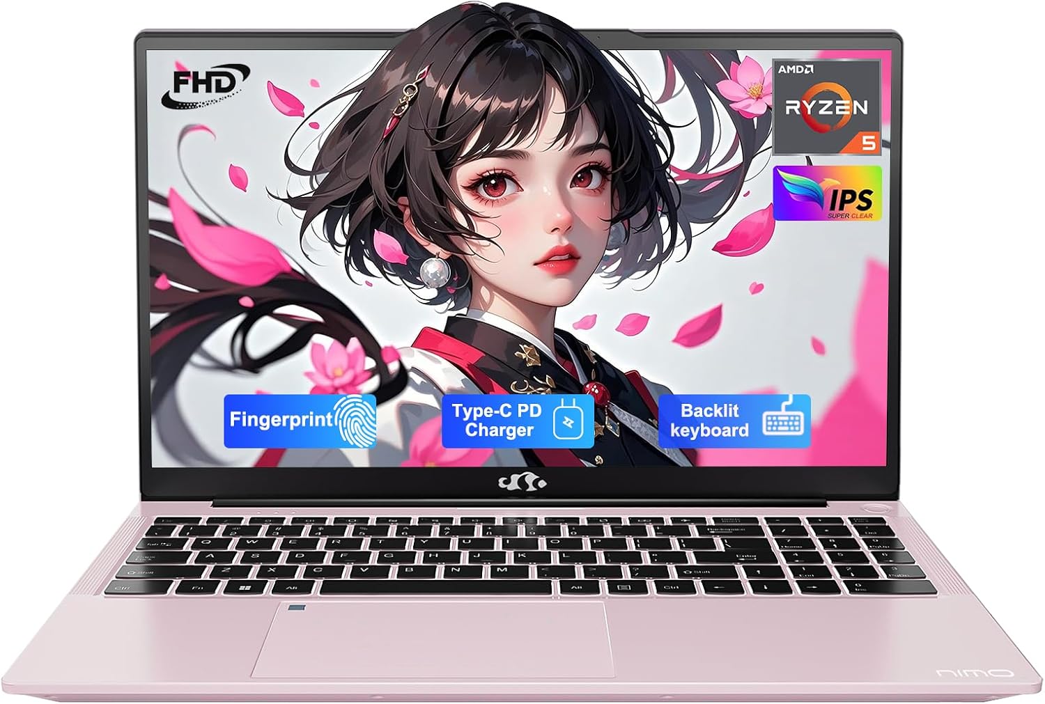 15.6'' IPS FHD-Laptop, 32GB RAM 1TB SSD AMD Ryzen 5(Beat i5-1135G7, 4 Cores Up to 3.7GHz) Student Computer with 65W Type-C, 2 Years Warranty, Fingerprint, Backlit Keyboard, BT5.2, Numpad, for Home