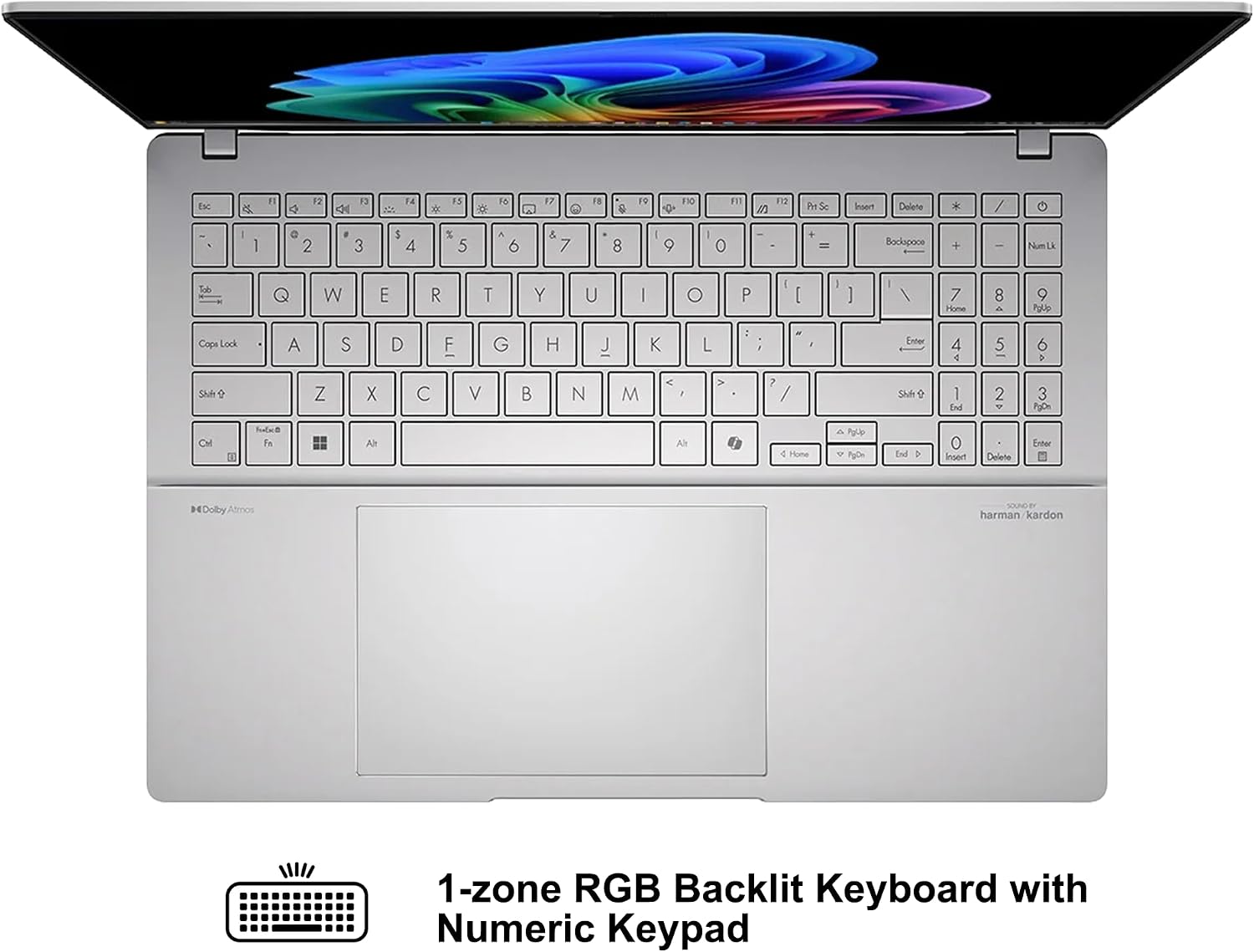 ASUS Vivobook S16 AI Laptop 16' 3.2k OLED 120Hz (600nits 100% DCI-P3) AMD 10-core Ryzen AI 9 365 (Up to 50 Tops) 32GB RAM 4TB SSD for Creator Designer Business Professional Win11 ICP Hub