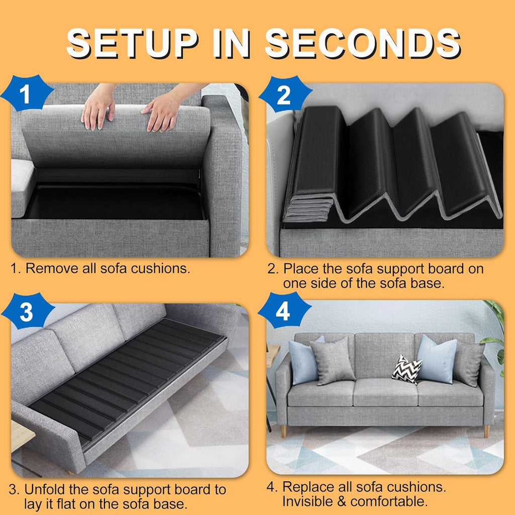 LAVEVE Heavy Duty Couch Cushion Support Board for Sagging Sofa, 30''x96'' Extra Thick Solid Wood Under Couch Insert with Anti-Slip Dots, Perfectly Fix and Protect Oversized Sofa, Extend Couch Life