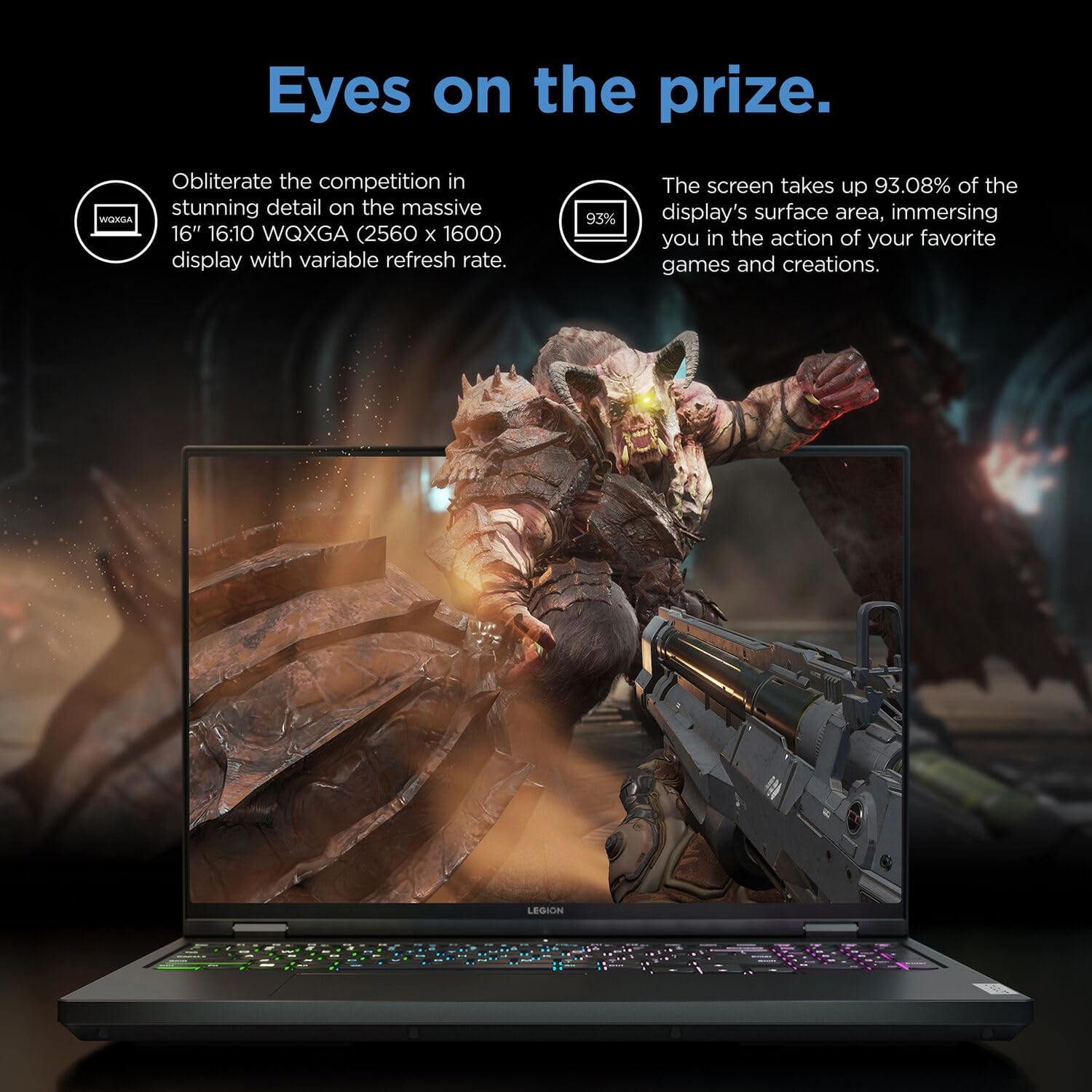 Lenovo Legion Pro 5i Gen 8 Gaming Laptop, 16' WQXGA 165Hz Display, Intel Core i7-13700HX, NVIDIA RTX 4070, 32GB DDR5 RAM, 2TB SSD, Webcam, RGB Backlit Keyboard, Wi-Fi 6, Windows 11 Home