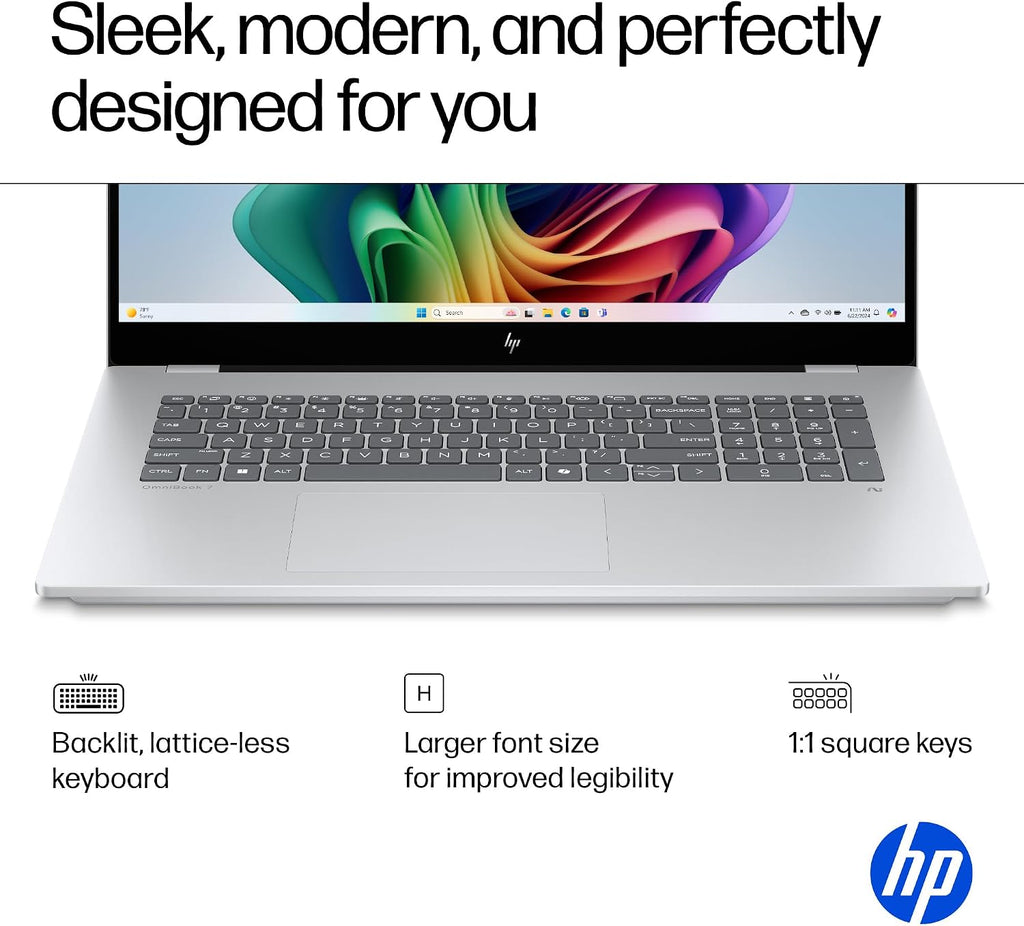 HP OmniBook 7 17.3'(Next Gen Envy17) Touchscreen Business Laptop, GeForce RTX 4050, Intel Evo Core Ultra 7 Series 2 258V(>Ultra 9 185H), Copilot+ AI, Backlit KB, W/Stylus, Win11 Home(32GB|1TB SSD)