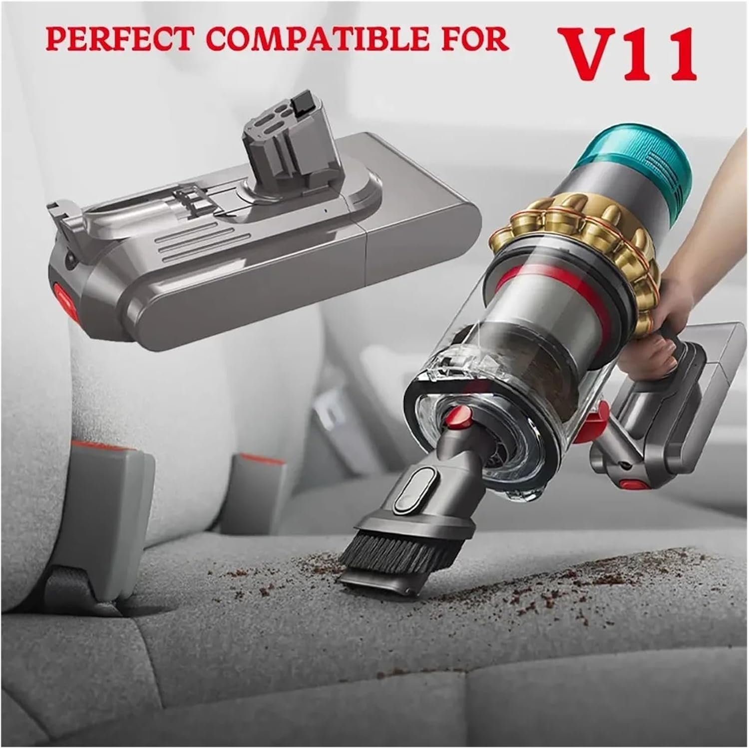 Battery, Compatible for Dyson V11 V15 Vacuum Cleaner SV22 SV28 SV29 V15 Absolute SV15 SV16 SV17 V11(2PCS Battery)