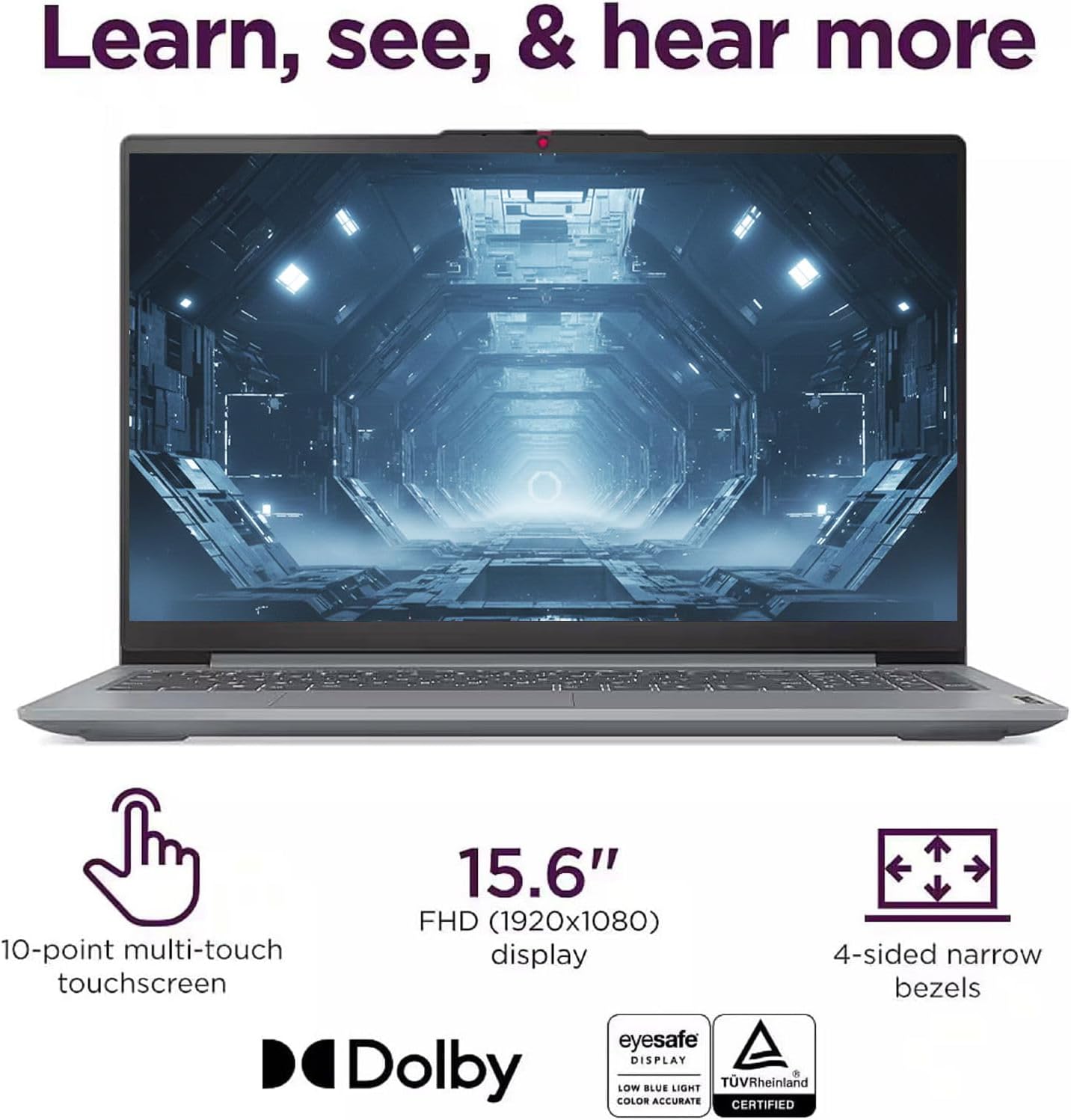 Lenovo Slim 3 Business Laptop | 15.6' FHD Touchscreen | AMD Ryzen 7 5825U | 16GB RAM | 1TB Storage(512GB PCIe SSD+500GB External Drive) | SD Card Reader | Windows 11 Home | WOWPC 3-in-1 Bundle