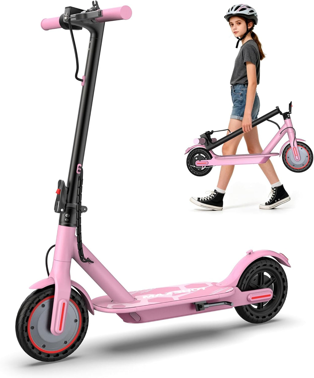 MAXSHOT Electric Scooter Adults & Big Kids, Top Speed 9/16/19MPH, 10/12/16/19Miles Range, 6.5'/8.5' Tires Folding Escooter, APP Control