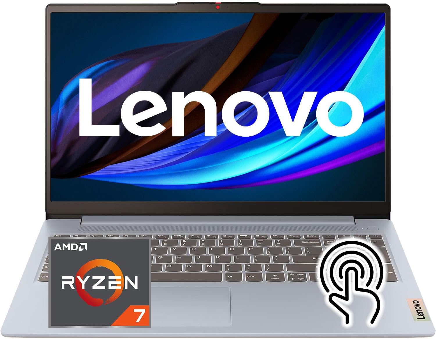 Lenovo Slim 3 Business Laptop | 15.6' FHD Touchscreen | AMD Ryzen 7 5825U | 16GB RAM | 1TB Storage(512GB PCIe SSD+500GB External Drive) | SD Card Reader | Windows 11 Home | WOWPC 3-in-1 Bundle
