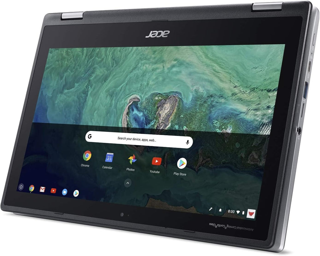acer Chromebook Spin 11 Convertible Laptop, Intel Celeron N3350, 11.6' HD Touch Display, 4GB DDR4, 32GB eMMC, 802.11ac WiFi, Wacom EMR Pen, Sleeve, CP311-1HN-C2DV, Silver