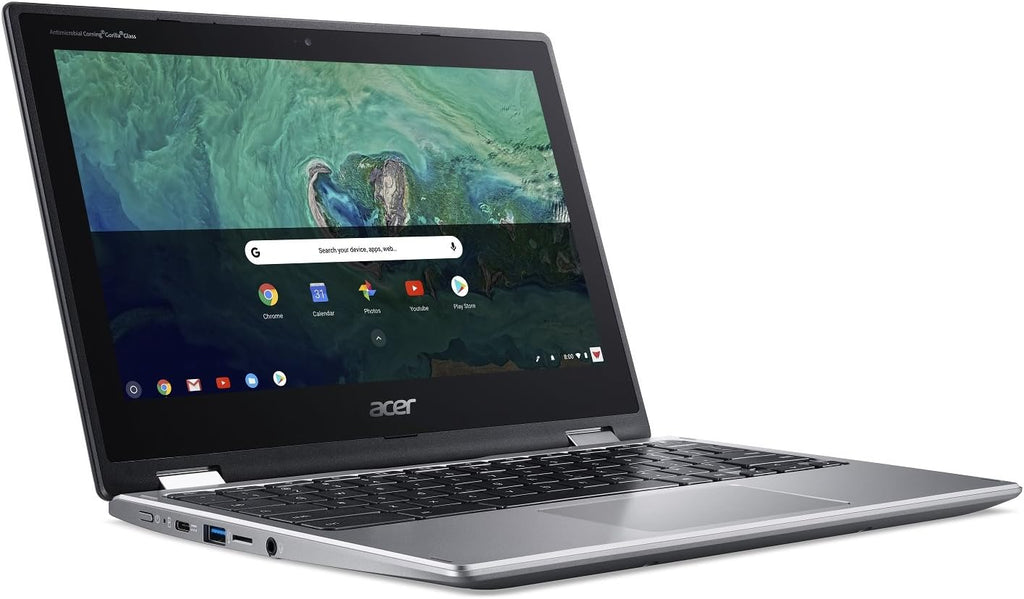 acer Chromebook Spin 11 Convertible Laptop, Intel Celeron N3350, 11.6' HD Touch Display, 4GB DDR4, 32GB eMMC, 802.11ac WiFi, Wacom EMR Pen, Sleeve, CP311-1HN-C2DV, Silver