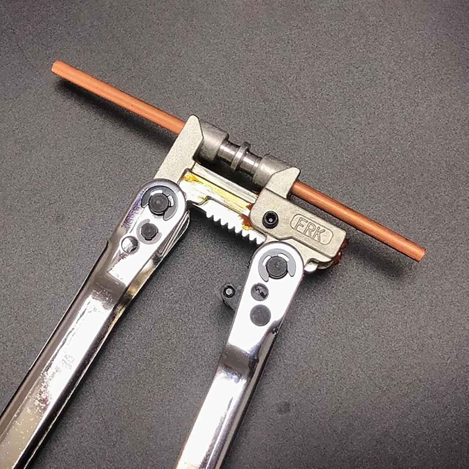 iDili FRK-8 Manual Crimping Tool for 8mm Refrigerator Lock Ring - Copper, Iron, Aluminum Pipe Crimper Pliers for Appliance Repair, Quick-Close Hand Tool