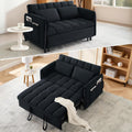CAPCAEK 3 in 1 Convertible Sleeper Sofa Bed, Modern Velvet Loveseat Pull-Out Couch w/Pullout Bed, Small Love Seat Lounge Sofa w/Reclining Backrest,Toss Pillows, Pockets, for Living Room