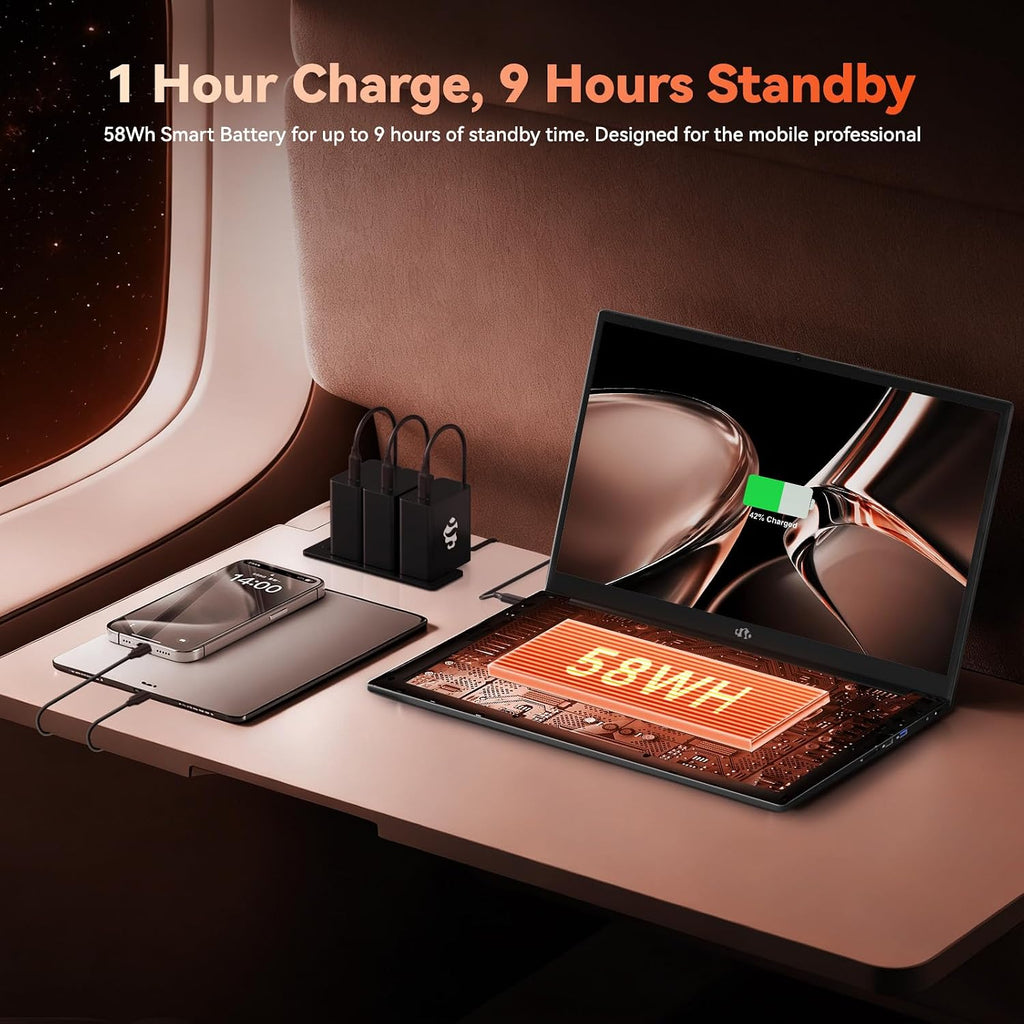 NIMO 17.3' Full HD Gaming Laptop, AMD Ryzen 7 7735HS, 16GB DDR5 RAM 1TB SSD, Radeon 680M Graphics, Wi-Fi 6E, Bluetooth 5.2,100W Type-C, Backlit Keyboard, Fingerprint Recognition