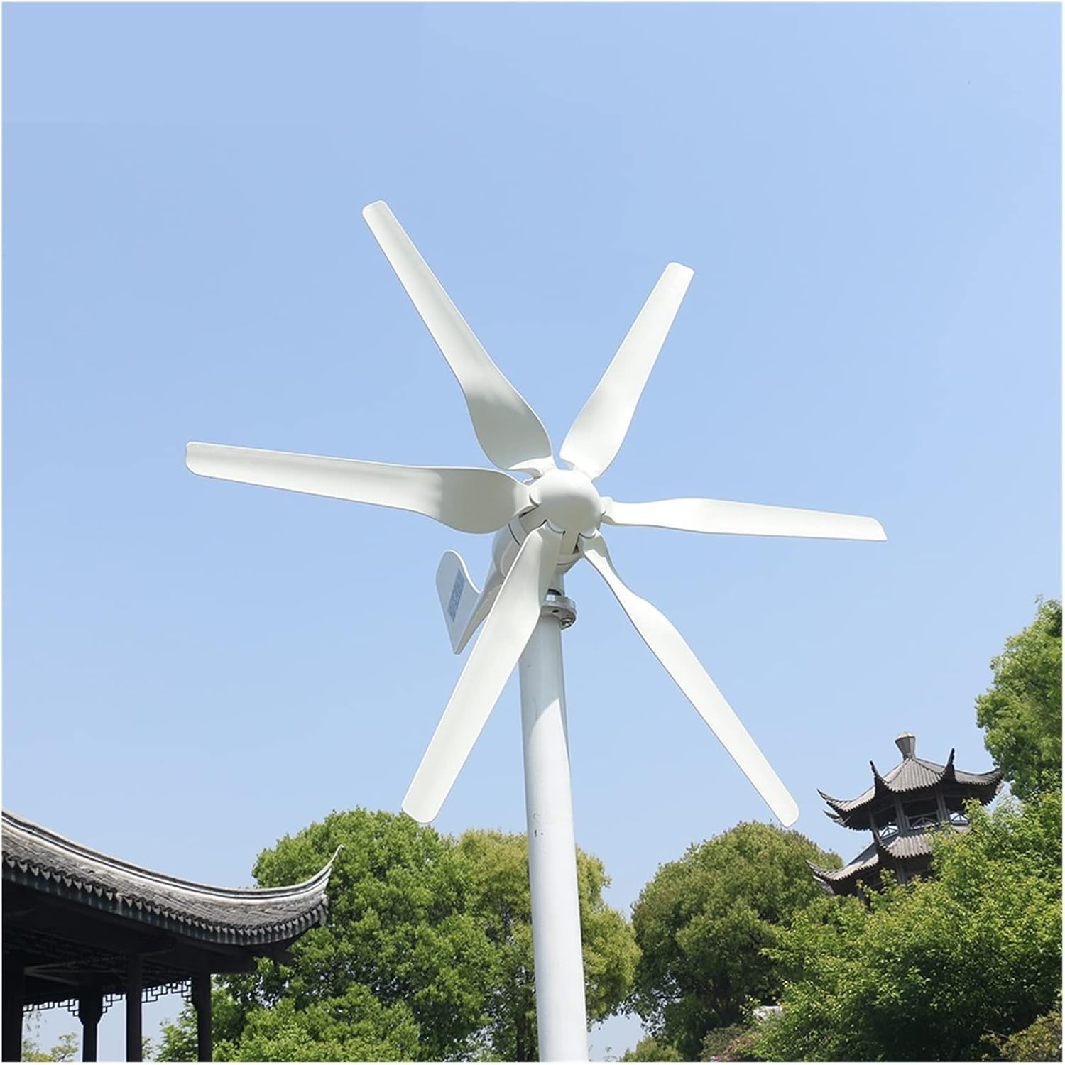Wind Generator 1000W 24V Wind Turbine Generator With MPPT Controller Wind Turbine Generator With 8 Blades Small Wind Turbine For Home Use Low Noise High Efficiency for Marine RV Home Windmill Gener (6