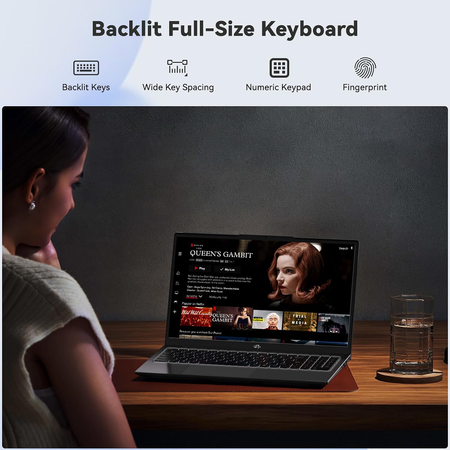 NIMO 15.6' FHD IPS Portable Laptop, Intel Core i3-1215U (Up to 4.4GHz, Beat R5 7520U), 8GB RAM 128GB SSD Work Computer, Backlit KB, Fingerprint, WiFi 6, 65W Type-C Fast Charge, 180° View, for Campus