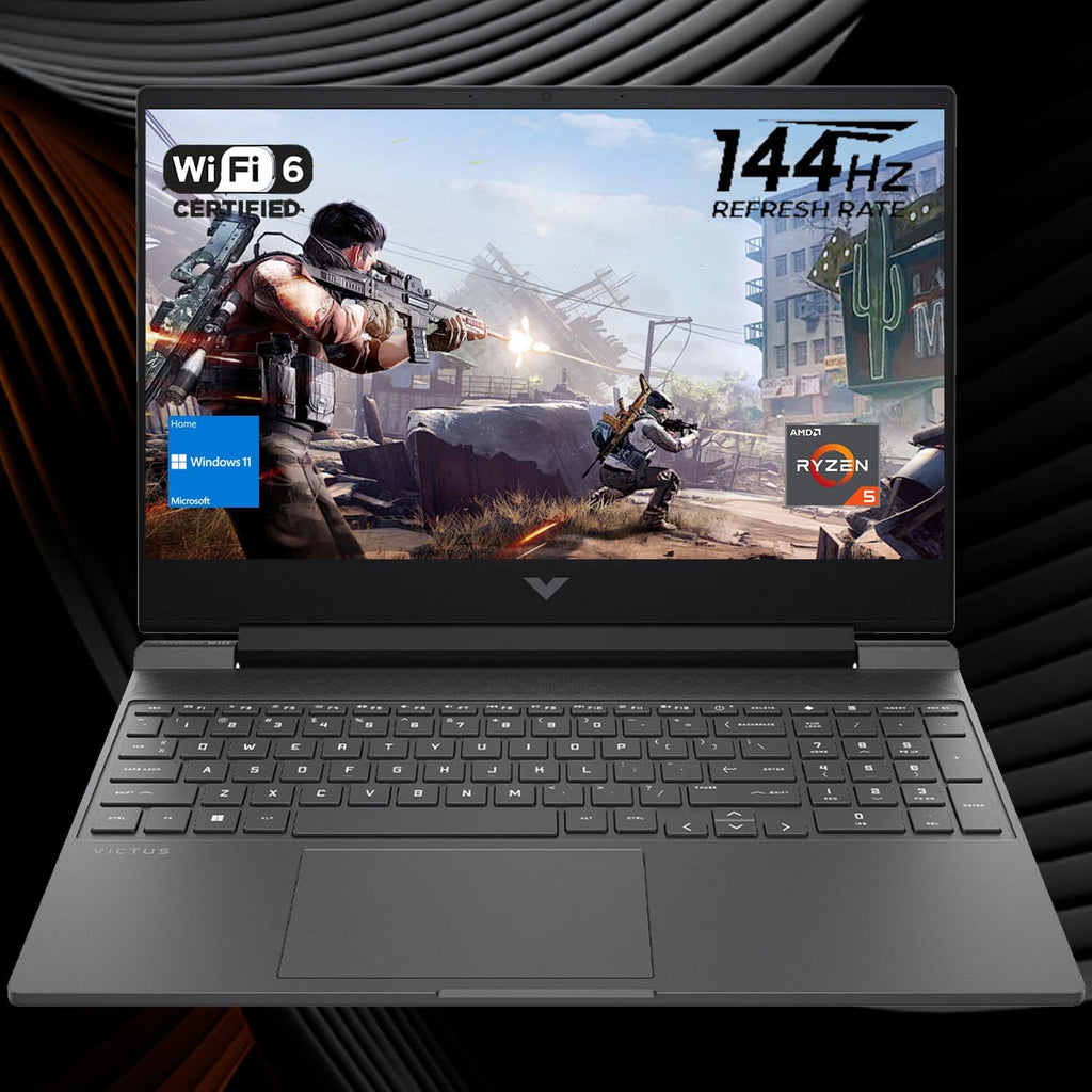 HP Victus 15.6 Ryzen 5 Gaming Laptop, 15.6 FHD 144Hz, Ryzen 5 7535HS (Beats Intel i5-13420H), AMD Radeon RX 6550M (Beats Nvidia GeForce RTX 3050), 32GB DDR5 RAM, 1TB SSD, Backlit KB, Windows 11 Home