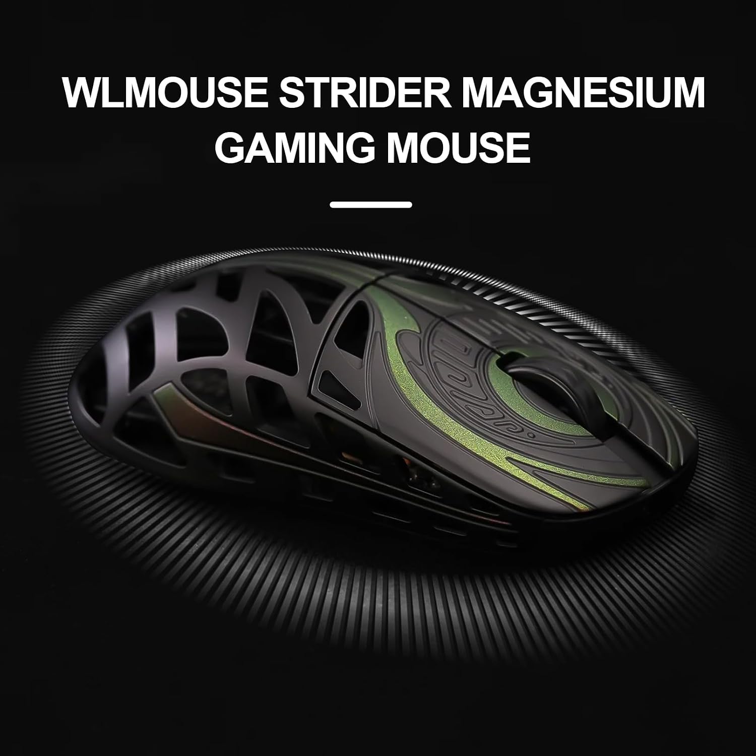 WLMOUSE Strider Magnesium Gaming Mouse 45g Superlight Magnesium Alloy Wireless Gaming Mouse, 125-8000Hz (Adjustable) Wireless Polling Rate, PAW 3950 HS Sensor, for PC/Laptop/Mac(Strider OM-Purple)
