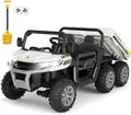 Hetoy 24V 2-Seater Ride On Dump Truck with Parent Remote Control, 4WD 6-Wheel Electric Car for Big Kids, UTV Style Dump Bed & Music Horn, ASTM/CPSIA Certified (Ages 3+)