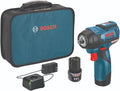 Bosch PS82-02 12V Max EC Brushless 3/8 In. Impact Wrench Kit - Compact, Lightweight, 85 Ft.-Lbs. Max Torque, Two Speed Settings, LED Light Ring, Includes Batteries, Charger, Belt Clip, Carrying Bag