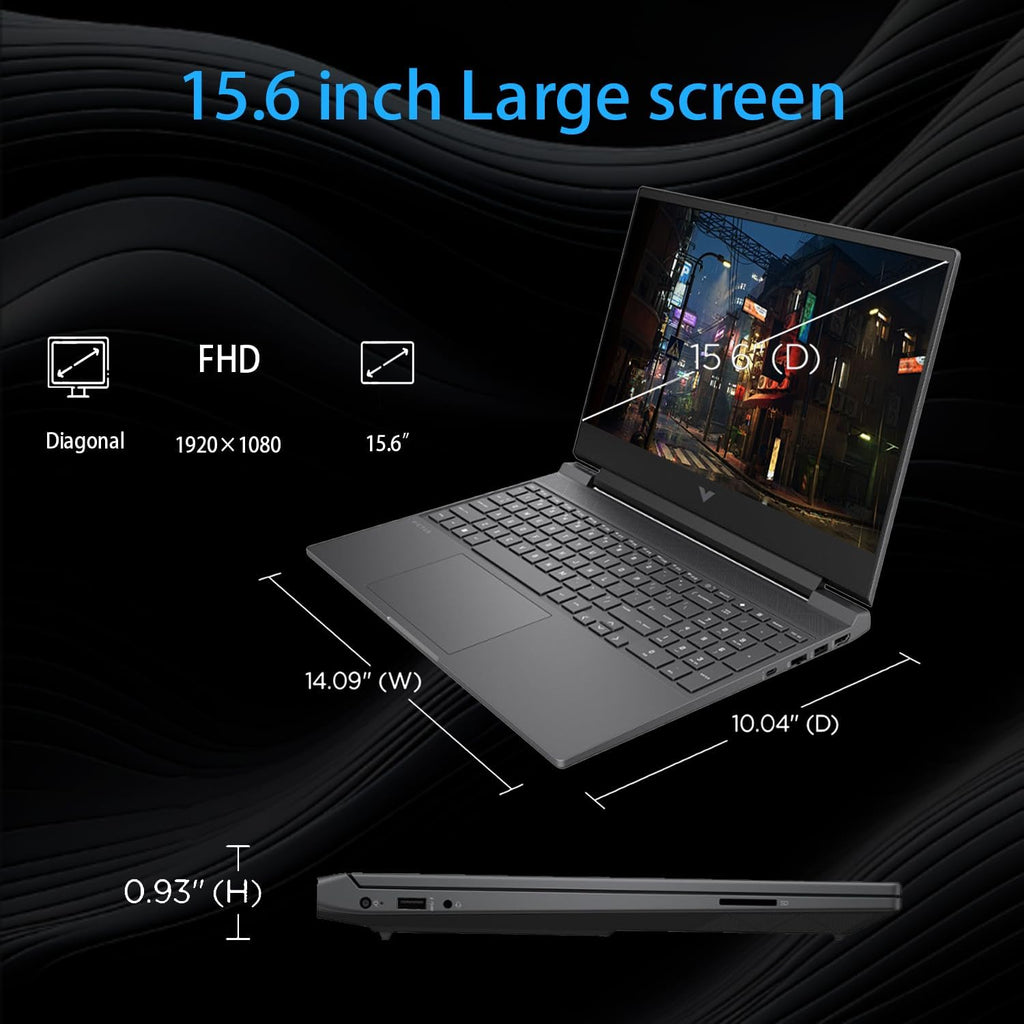 HP Victus 15.6 Ryzen 5 Premium Gaming Laptop, 15.6 FHD 144Hz, Ryzen 5 7535HS (Beats Intel i5-13420H), AMD Radeon RX 6550M (Beats Nvidia GeForce RTX 3050), 32GB DDR5 RAM, 1TB SSD, Backlit KB, W11 Pro