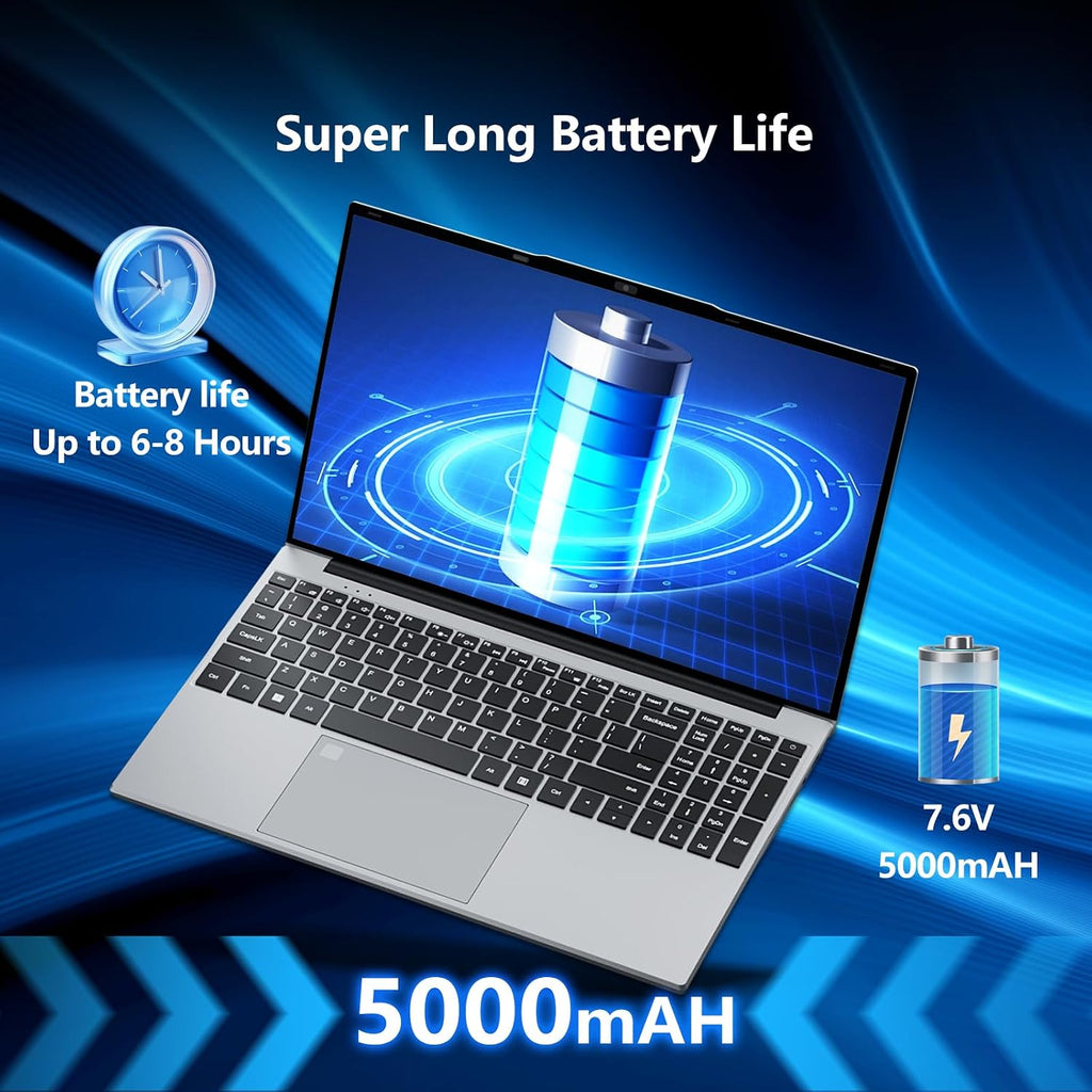 AVENKA Gaming Laptop,15.6 inch Laptop Computer, Laptops Celeron N5095 Processor, 16GB 512GB SSD FHD 1920 * 1080 Display 180 Angle Opening Fingerprint Unlock Backlit Keyboard Mini-HDMI