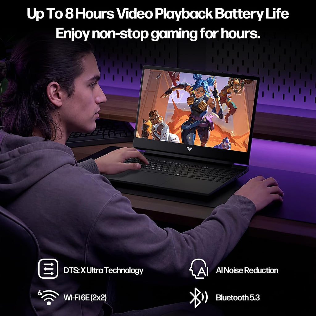 HP Victus 15.6 Gaming Laptop, 15.6 FHD 144HZ Display, Intel Core i5-13420H, NVIDIA GeForce RTX 4050, 32GB RAM 1TB SSD, Backlit Keyboard, WiFi 6, Win 11 Pro, Bundled with Accessory