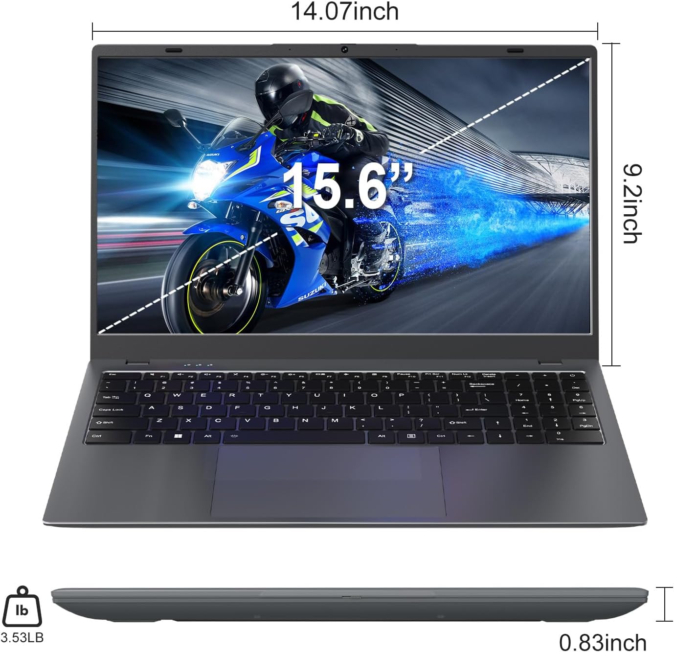 15.6' Laptop, 32GB RAM 512GB SSD, Pentium 6500Y Processor (Beat N5095, Up to 3.4GHz), Laptop Computer with FHD IPS Display, Dual Band Wi-Fi 5, BT 5.0, USB-C, HDMI, Webcam, Long Lasting Battery