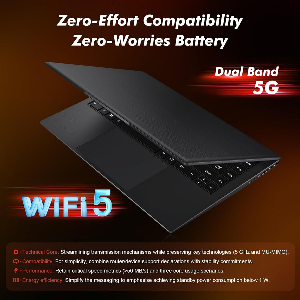 Laptop Computer, Laptop with Gold 6500Y (Beat N5095, Up to 3.4GHz), 16GB RAM 256GB SSD, 14-Inch FHD IPS Display, Bluetooth, WiFi, HDMI, Type-C PD, 38Wh Battery, Thin & Portable Laptops