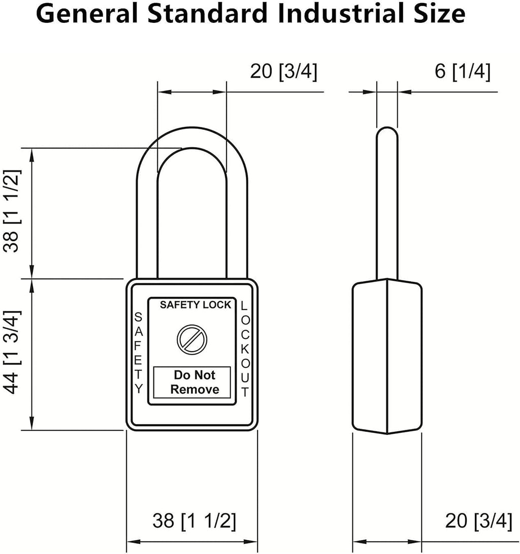 SAFBY 50 Keyed Different Lockout Tagout Locks with 50 Lock Out Tag Out Tags - Loto Safe Padlocks for Lock Out Tag Out Stations and Devices