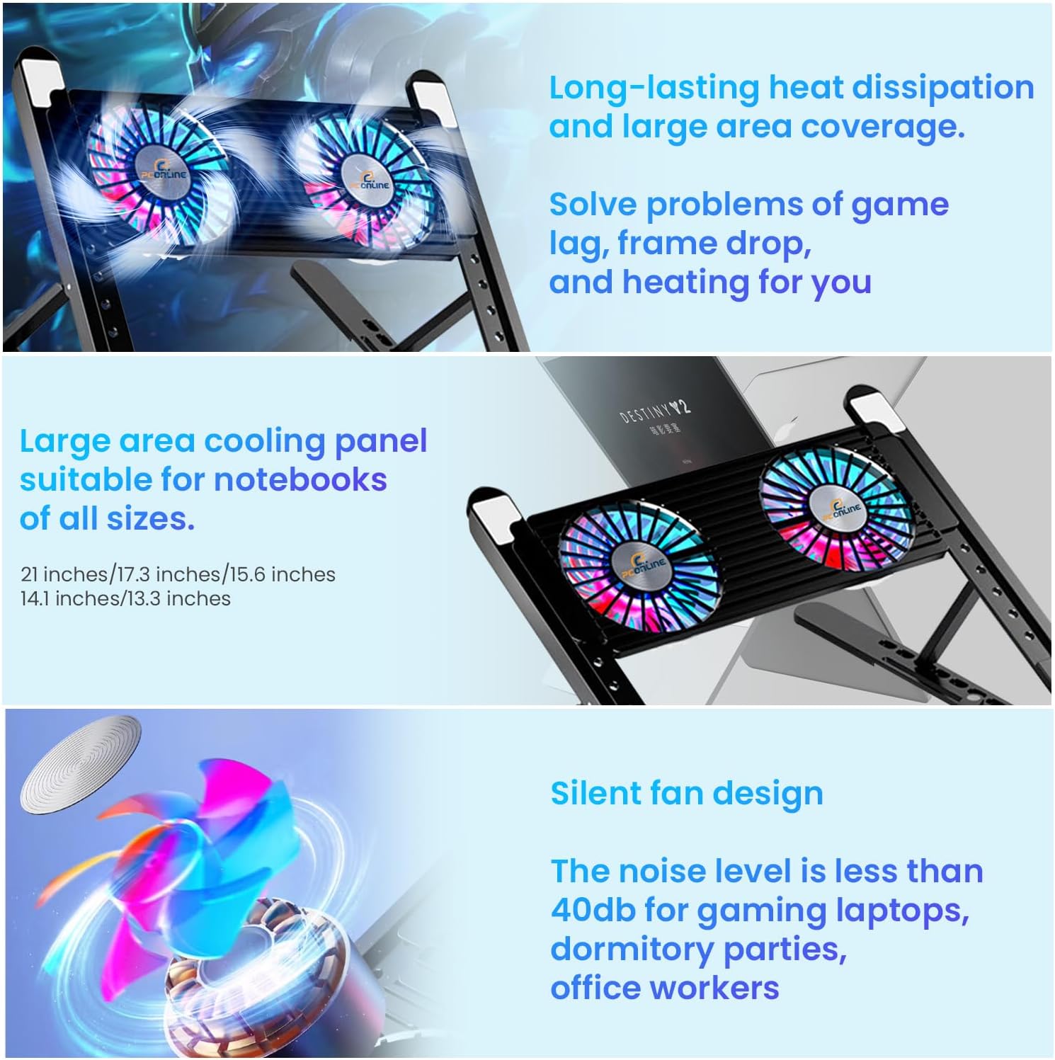 Lenovo Legion 5 Gaming Laptop, 16' WQXGA 2560x1600 165Hz, Intel i7-14650HX, GeForce RTX 4060, 64GB DDR5 RAM, 2TB SSD, AI-Power, Win11 Pro, Bundle with PCO Notebook Folding Radiator, Laptop Cooler