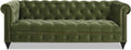 Jennifer Taylor Home Alto 88' Tufted Chesterfield Sofa, Olive Green Performance Velvet
