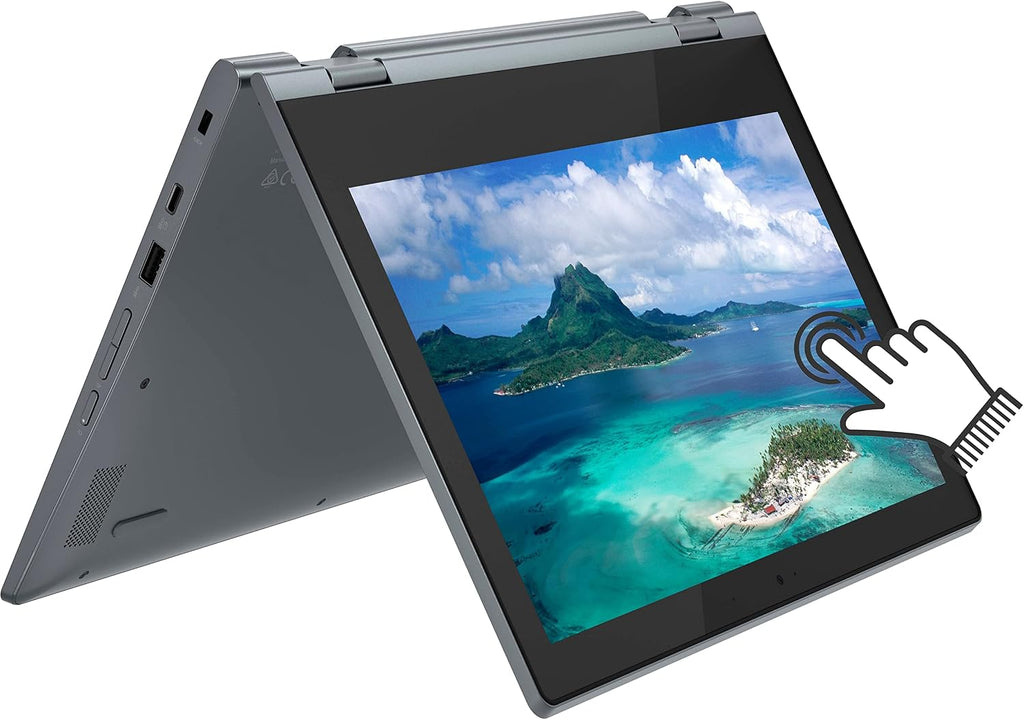 Lenovo Flex 3 11.6' 2 in1 HD Touchscreen Chromebook, Intel Celeron N4020(Up to 2.8GHz), 4GB DDR4 RAM, 64GB eMMC Storage, Webcam, WiFi 5, USB-A&C, Long Battery Life, Chrome OS, w/CUE Accessories