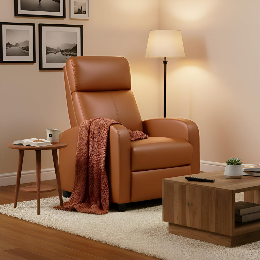 Recliner Chair for Living Room Home Theater Seating Single Reclining Sofa Lounge with Padded Seat Backrest