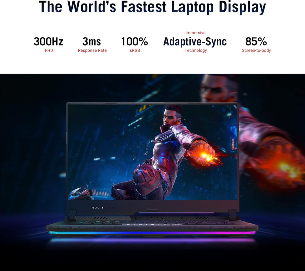 ASUS ROG Strix Scar 15 Gaming Laptop, 15.6' 300Hz FHD IPS Display, AMD Ryzen 9 5900HX, 32GB DDR4 RAM, 1TB SSD, NVIDIA GeForce RTX 3080, Opti-Mechanical English Per-Key RGB Keyboard, Windows 11 Home