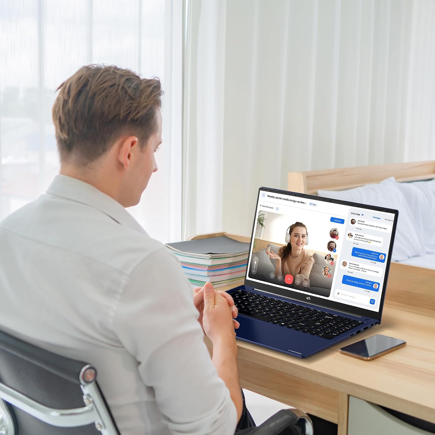 NIMO 17.3' Light-Gaming-Laptop, 8 Cores AMD Ryzen 7 8745HS 16GB DDR5 RAM 512GB SSD (Beat R9 6900HX, up to 4.9GHz) Radeon 780M GPU IPS FHD Computer with 100W Type-C Fingerprint, Backlit Keyboard