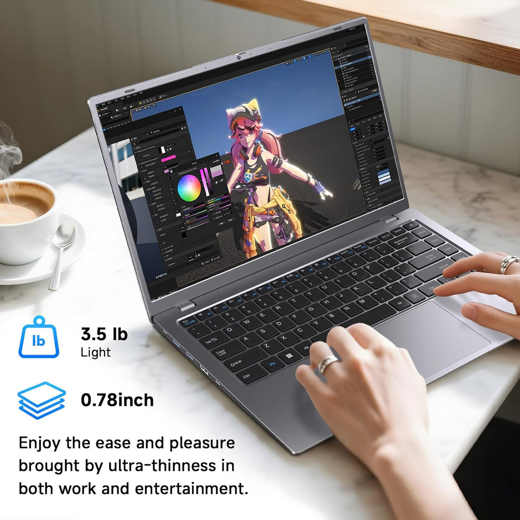 Laptop, 32GB RAM 1TB SSD Laptop Computer, 6500Y Processor (Beats N5095, Up to 3.4GHz), 15.6' FHD IPS Display Laptops pc, WiFi 5, BT 5.2, HDMI, USB-C, Long Battery Life Laptops for Student
