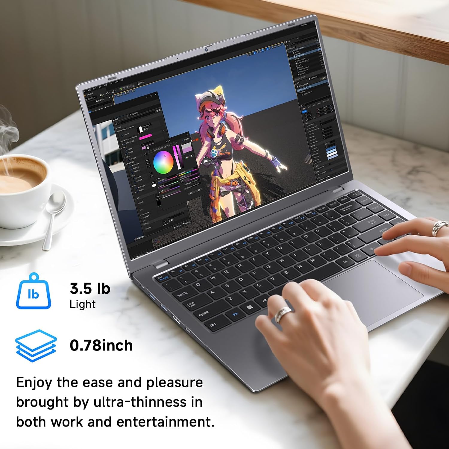 Laptop, 32GB RAM 1TB SSD Laptop Computer, 6500Y Processor (Beats N5095, Up to 3.4GHz), 15.6' FHD IPS Display Laptops pc, WiFi 5, BT 5.2, HDMI, USB-C, Long Battery Life Laptops for Student