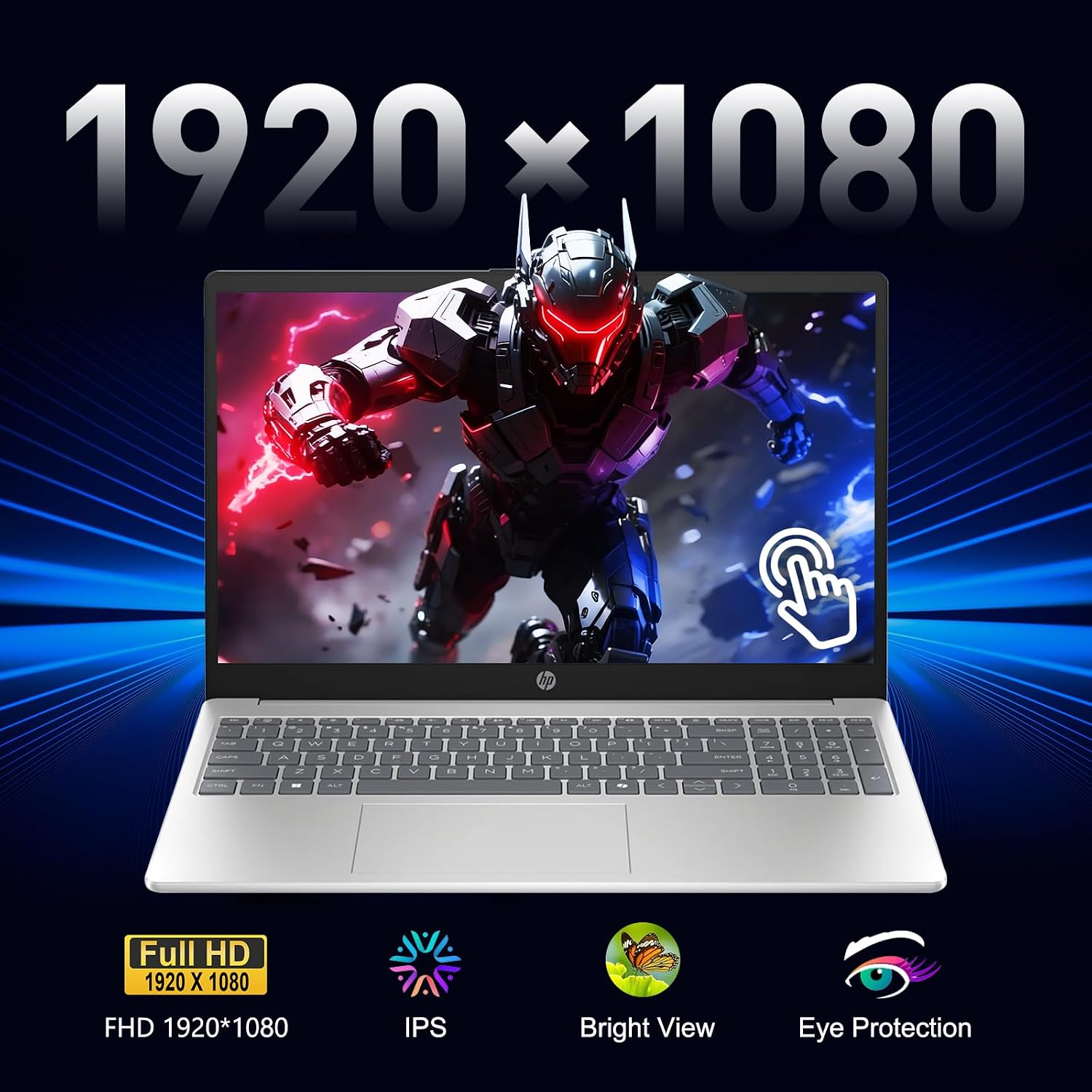 HP i7 Touchscreen Laptop, 10-Cores Intel Core i7-1355U(Up to 5GHz, Beat Core 7 160U), 32GB RAM 1TB SSD 15.6' FHD Intel Iris Xe Graphics, Win 11 Pro Wifi6 w/GM Accessory Computer for Business Gaming