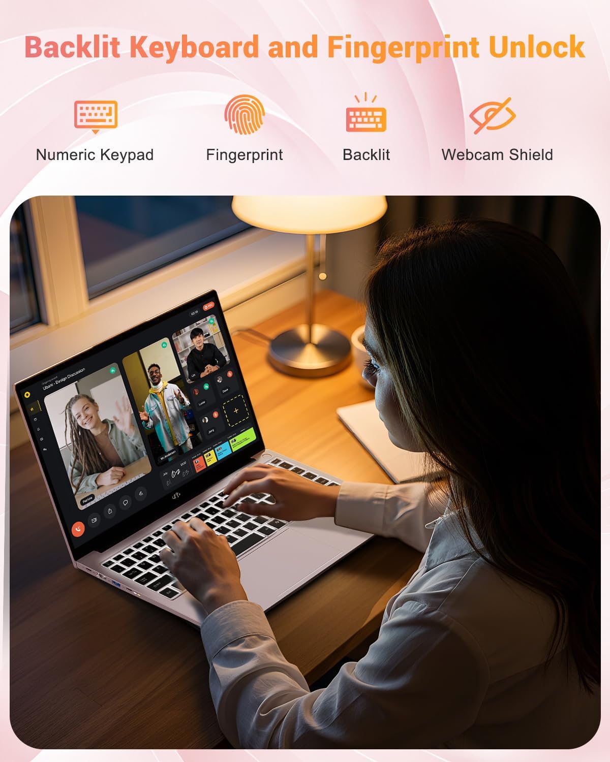 NIMO 15.6' IPS FHD-Gaming-Laptop, AMD Ryzen 7 8745HS 32GB DDR5 RAM 2TB SSD (Beat R9 6900HX, up to 4.9GHz) Radeon 780M GPU Business Computer with 100W Type-C Backlit Keyboard, Fingerprint USB-C 4.0