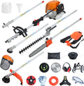 Gas Weed Eater 52CC 8-in-1 Multi-Attachment Combo Kit, Weed Wacker with Pole Saw and Hedge Trimmer, Weed Eater Gas Powered for Brush Cutting, Tree Pruning and Lawn Maintenance